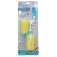ราคา แปรงล้างขวดนมฟองน้ำGracekidsคาเนชั่น4466ฟ้า (7014977)