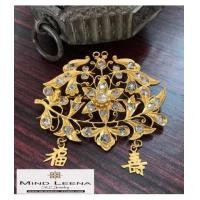 ราคา เข็มกลัดเพชรซีกโบราณ peranakan nyonya jewelry (7163081)