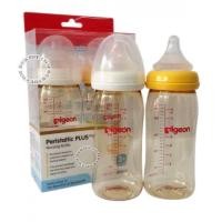 ราคา ขวดนมPigeonคอกว้างสีชา 8 ออนซ์ (PPSU) แพ็ค2ขวด สีขาวเหลือง (6458104)