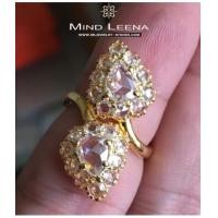 ราคา แหวนเพชรซีก (จินเจนอินตัน) แหวนเพชรซีกเหลี่ยมลูกโลกแบบสวย (7098049)