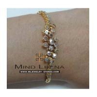 ราคา สร้อยข้อมือเพชรซีกโบราณ (ตาลีตางันอินตัน)peranakan nyonya jewelry (7079051)