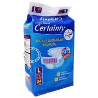 ราคา ผ้าอ้อมผู้ใหญ่เซอร์เทนตี้เทป-Certainty Tape ไซส์ L 24 ชิ้น (4444350)