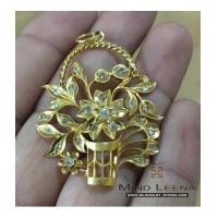 ราคา จี้เพชรซีกโบราณ (ล็อกเก็ตอินตัน) จี้เพชรซีกโบราณทรงกระเช้า แบบสวย งานเก่าแท้ (7048962)