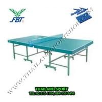 ราคา โต๊ะปิงปอง เทเบิลเทนนิส F.B.T. รุ่น แข่งขัน ขอบหนา 4 นิ้ว (ชนิดพับได้ มีล้อเลื่อน สีเขียว G) NNNN (6547511)