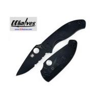 ราคา มีดพับ Spyderco Tenacious Lightweight Folding Knife Black Combo Blade, Black FRN Handles (C122PSBBK) (7477081)