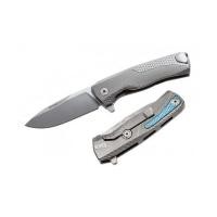 ราคา มีดพับ LionSteel ROK G Integral Flipper Knife M390 Satin Blade, Gray Titanium Handles (7384492)