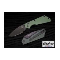 ราคา มีดออโต้ Pro-Tech Strider PT AUTO Folding Knife 154CM Black DLC Plain Blade, Green Aluminum Handles (7213008)