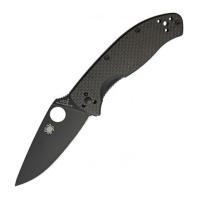 ราคา มีดพับ Spyderco Tenacious Folding Knife Black Plain Blade, Carbon Fiber/G10 Handles (C122CFBBKP) (7209583)