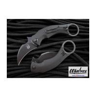 ราคา มีดคารัมบิท Fox Knives Black Bird Folding Karambit Black Blade, Black G-10 Handles (FX-591) (7167654)