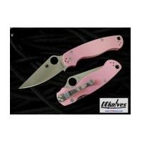 ราคา มีดพับ Spyderco Limited Edition Paramilitary 2, S30V Satin Blade, Pink G10 Handles (C81GPNP2) (7133325)