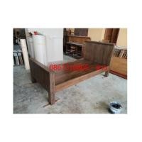 ราคา เตียงนอนไม้สัก3.5ฟุตมีหัวเตียงและท้ายเตียงเสาขาตรง (7224766)