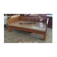 ราคา โซฟายาวไม้สัก แหย่งไม้สักขาตรงพนักพิงแบบซี (6600198)