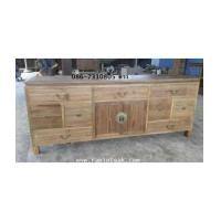 ราคา ตู้วางทีวีไม้สัก ประตูแต่งทองเหลือง (6487940)