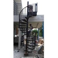 ราคา LD–B1277 บันไดวนเหล็กพื้นไม้ระแนง Spiral Staircase with Lath Wood Plate (7296256)