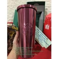 ราคา !แก้วสตาร์บัคเก็บเย็นใบใหญ่24ozสีชมพูวาวเมทาลิคแวววาวมาใหม่สวยมากStarbucks USA Cold Cup Pink 24oz SS (7006356)
