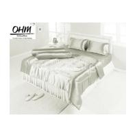 ราคา ผ้าปูที่นอนผ้าซาตินแท้ 330 เส้น ขนาด 3.5 ฟุต สีเทาเบส (7149562)