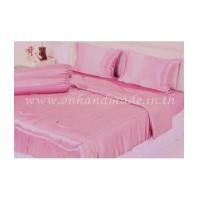 ราคา ผ้าปูที่นอน ผ้าซาตินแท้ 440 เส้น ขนาด 5 ฟุต สีชมพูหวาน (7120407)