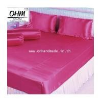 ราคา ผ้าปูที่นอนผ้าเครปซาติน 220 เส้น ขนาด 5 ฟุต สีชมพูบานเย็น (7101905)