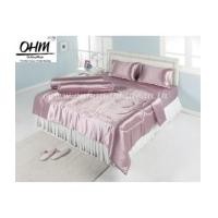 ราคา ผ้าปูที่นอนผ้าซาตินแท้ 330 เส้น ขนาด 6 ฟุต สีชมพูกลีบบัวอ่อน (7074147)