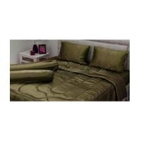 ราคา ผ้าปูที่นอนผ้าเครปซาติน 220 เส้น ขนาด 5 ฟุต สีน้ำตาลกาแฟ (6871300)