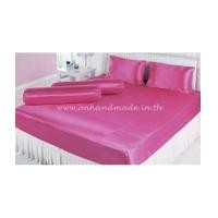 ราคา ผ้าปูที่นอนผ้าเครปซาติน 220 เส้น ขนาด 3.5 ฟุต สีชมพูบานเย็น (6871290)