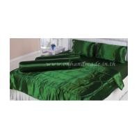 ราคา ผ้าปูที่นอนผ้าเครปซาติน 220 เส้น ขนาด 5 ฟุต สีเขียวหัวเป็ด (6871266)