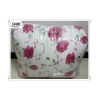 ราคา ผ้าปูที่นอนและผ้านวมคลุมเตียงผ้าซาตินแท้ 330 เส้น ขนาด 6 ฟุต(6 ชิ้น) พื้นขาว ลายกุหลาบชมพูเข้ม (6868306)
