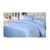 ราคา ผ้าปูที่นอนความสูงฟูก10นิ้วและปลอกผ้านวม (ลายริ้ว) ผ้าซาตินแท้ 440 เส้น ขนาด6ฟุต (6ชิ้น) สีฟ้า (6851761)