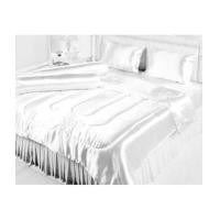 ราคา ผ้าปูที่นอนผ้าเครปซาติน 220 เส้น ขนาด 5 ฟุต 3 ชิ้น สีขาว (6746510)