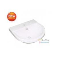 ราคา C0154 ขาว อ่างล้างหน้าชนิดแขวนผนัง รุ่น ลีฟวิ่ง มาตรฐาน 1 รูก๊อก COTTO (5077254)