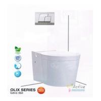 ราคา SC198817 ขาว ชุดโถสุขภัณฑ์ชนิดแขวนผนัง กดชำระด้านหน้า รุ่น โอลิคซ์ 3/4.5 L COTTO (5069924)