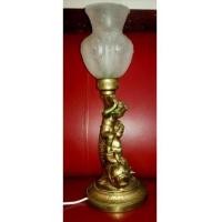 ราคา โคมไฟตั้งโต๊ะ ทองเหลืองและหินอ่อน งาน อิตาลี (6996071)