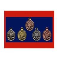 ราคา เหรียญเม็ดแตงหลวงปู่ทวด พ่อท่านเขียว รุ่นบารมี 81 ครบชุด 5 เนื้อ อยู่ในชุดกรรมการ สวยหายากครับ (2408576)