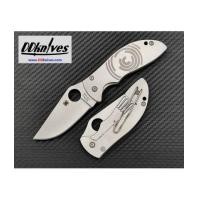 ราคา มีดพับ Spyderco Foundry Frame Lock Knife CTS-XHP Satin Plain Blade, Stainless Steel Handles (C160P) (7507737)