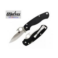 ราคา มีดพับ Spyderco ParaMilitary2 Folding Knife S30V Plain Blade with Wave, Black G10 Handles (C81GPW2) (7495830)