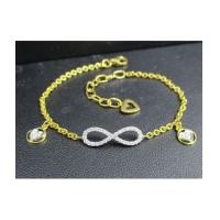 ราคา สร้อยข้อมือ อินฟินิตี้ หัวใจ ตุ้งติ้ง ฝังเพชร 37 เม็ด 0.25 กะรัต ทอง90 เพชรสวย เล่นไฟ นน. 4.02 g (7507386)