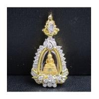 ราคา พระหลวงพ่อโสธร เนื้อทองคำ กรอบทอง ฝังเพชร 29 เม็ด 0.35 กะรัต นน. 5.08 g (7507100)