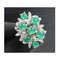 ราคา แหวน โมรา หลังเบี้ย กระจุกดอกไม้ ฝังเพชรกุหลาบ 26 เม็ด 0.30 กะรัต งานทองขาวโบราณ(ปาหะ) นน. 6.30 g (7506284)