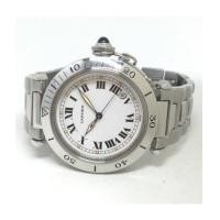 ราคา CARTIER Pasha Seatimer Auto date For man, lady size 38mm หน้าปัดขาวพิมพ์โรมันดำ บอกวันที่ตำแหน่ง 3 น (6691700)
