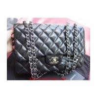 ราคา chanel jumbo classic black quilted lamb skin brand new (2284029)