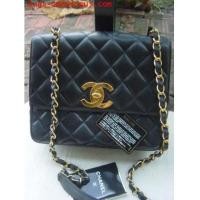 ราคา chanel classic vintage/black quilted caviar leather (1976855)