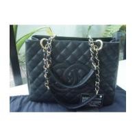 ราคา chanel grand shopping tote/quilted caviar leather/gold chain (1975939)
