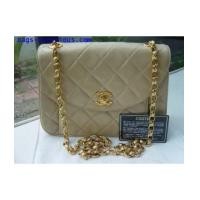 ราคา chanel classic vintage/beige with gold chain (1803473)