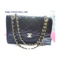 ราคา chanel vintage classic double flap/quilted lamb skin/10.5\" (1764633)