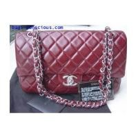 ราคา chanel classic double flap/dark red10\"/brand new (1747886)