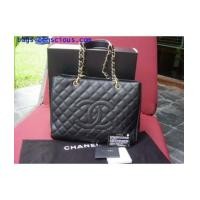 ราคา chanel grand shopping tote/quilted caviar leather/gold chain (1699322)