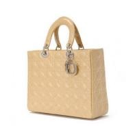 ราคา กระเป๋า LADY DIOR BAG สีเบจหนังแก้ว (5245327)