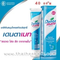 ราคา ยาสีฟันเดนตาเมทสูตรเข้มข้น ยาสีฟันสมุนไพรเดนตาเมท (กล่องสีฟ้า) Dentamate 40g (2305)