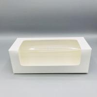 ราคา กล่องแยมโรล ขาวล้วน+ฐานรอง แพค10ใบ(1122) ขนาด10x25x9 ซม.