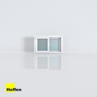 ราคา Hoffen หน้าต่างบานเลื่อนคู่ uPVC รุ่น Pro พร้อมมุ้ง ขาว 80X50 ซม. (10018508)